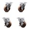Service Caster 4 Inch High Temp Glass Filled Nylon Swivel Top Plate Caster Set with 2 Brakes SCC-20S414-GFNSHT-TP2-2-TLB-2 - alternate 1